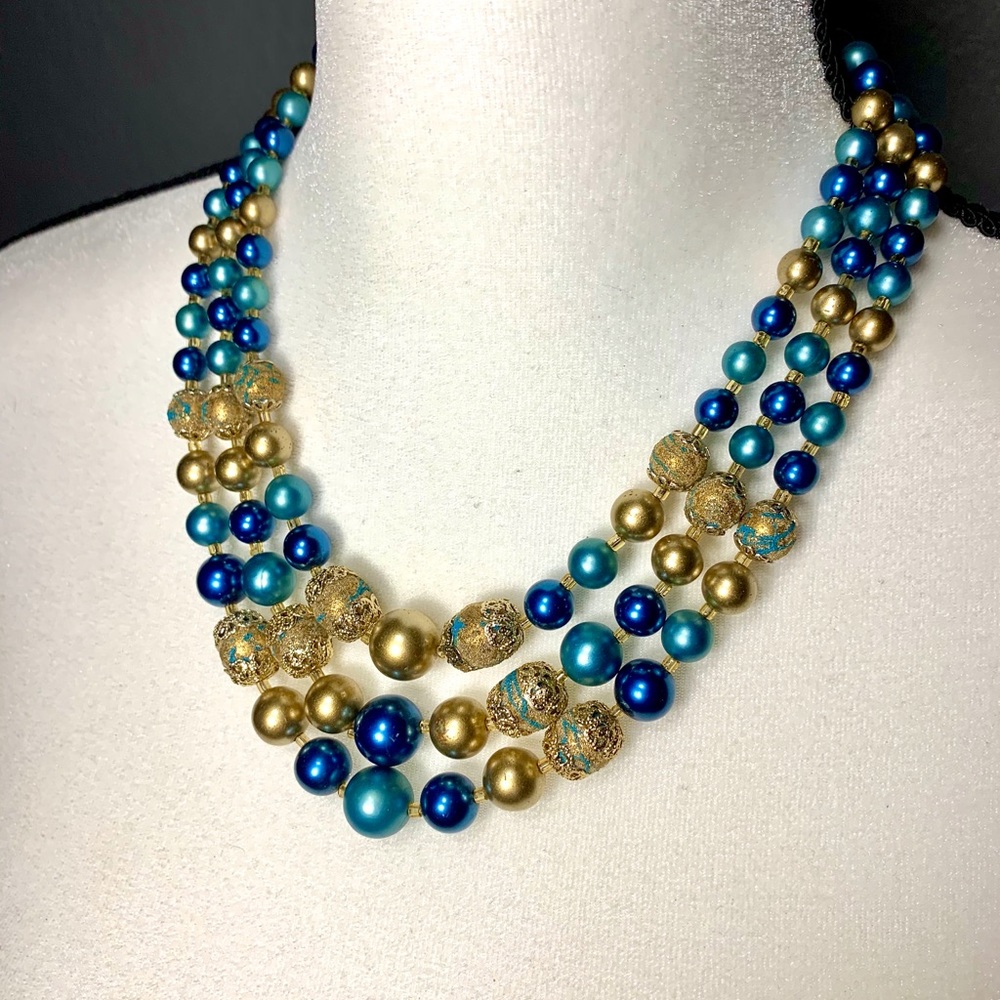 Vintage JAPAN Multi Strand Bead Necklace